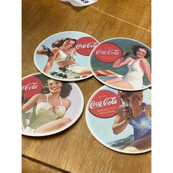 Coca Cola replica can Coke coaster dispenser holder 4 designs 75 coasters - Picture 8 of 10